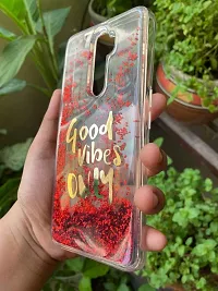 SUNNY FASHION Back Cover for Oppo Reno 2Z / Reno 2F Good Vibes Only Designer Moving Liquid Floating Waterfall Girls Soft TPU Running Glitter Sparkle Back Case Cover for Oppo Reno 2Z / Reno 2F- Red-thumb2