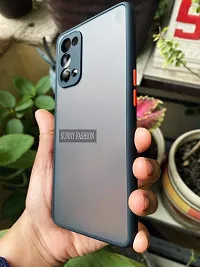 SUNNY FASHION Back Cover for Oppo Reno 5 Pro Hard Matte Finish Smoke Case with Soft Side Frame Fit Protective for Oppo Reno 5 Pro (Black)-thumb1