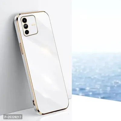 SUNNY FASHION Back Cover for Vivo V23 5G Liquid TPU Silicone Shockproof Flexible with Camera Protection Soft Back Cover Case for Vivo V23 5G (White)