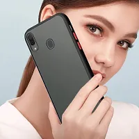 SUNNY FASHION Stylish Back Case Cover for Vivo Y95 / Y93 / Y91 Hard Matte Finish Smoke Armour Case with Soft Side Frame Fit Protective for (Vivo Y95 / Y93 / Y91, Black)-thumb3