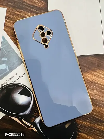 SUNNY FASHION Back Cover for Vivo S1 Pro Liquid TPU Silicone Shockproof Flexible with Camera Protection Soft Back Cover Case for Vivo S1 Pro (Blue)