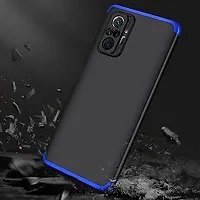 SUNNY FASHION Double Dip 3-in-1 Full 360 Protection Back Case Cover for Redmi Note 10 Pro/Note 10 Pro Max (Blue)-thumb2