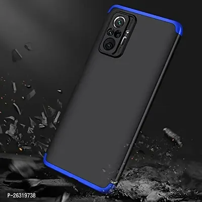 SUNNY FASHION Double Dip 3-in-1 Full 360 Protection Back Case Cover for Redmi Note 10 Pro/Note 10 Pro Max (Blue)-thumb3