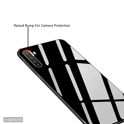 SUNNY FASHION Back Cover Oppo Reno 4 Pro Luxurious Glass Soft Edge Protective TPU Bumper Stunning Design Case for Oppo Reno 4 Pro - Black-thumb4