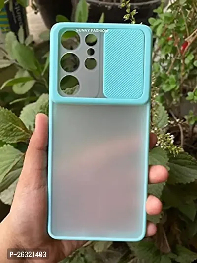 SUNNY FASHION Back Cover for Samsung Galaxy A32 Power Camera Lens Slide Protection Stylish Matte Back Case Cover for Samsung Galaxy A32 (Mint Green)