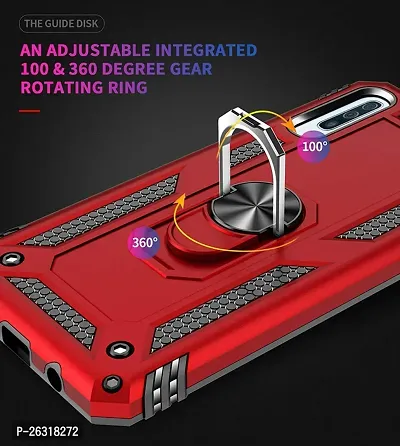 Sunny Fashion Dual Layer Tough Rugged Ring Holder Stand Armor Shockproof Drop Protection Case Cover?for Vivo S1 - Red-thumb5