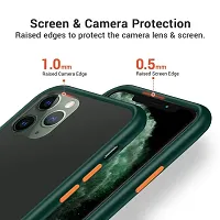 SUNNY FASHION Hard Matte Finish Smoke Case with Soft Side Frame Fit Protective Back Case Cover for iPhone 12 Pro Max [Translucent Ant-Slip Matte] Smoke Dark Green-thumb3