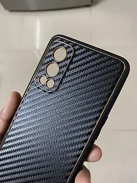 SUNNY FASHION Shockproof Carbon Fiber Armor Camera Protection Back Case Cover for OnePlus Nord 2 5G (Black)-thumb1