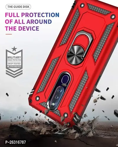 Sunny Fashion Dual Layer Tough Rugged Ring Holder Stand Armor Shockproof Drop Protection Case Cover?for Oppo F11 Pro - Blue-thumb3