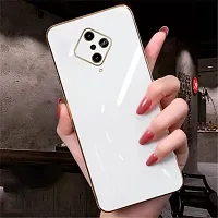 SUNNY FASHION Back Cover for Vivo S1 Pro Liquid TPU Silicone Shockproof Flexible with Camera Protection Soft Back Cover Case for Vivo S1 Pro (White)-thumb1