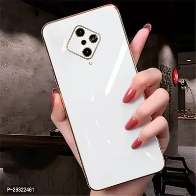 SUNNY FASHION Back Cover for Vivo S1 Pro Liquid TPU Silicone Shockproof Flexible with Camera Protection Soft Back Cover Case for Vivo S1 Pro (White)-thumb2