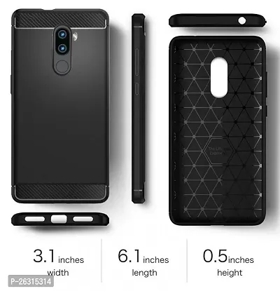 SUNNY FASHION *Matte Finish* Shock Absorption Soft Silicone TPU Armor Back Cover Case for Lenovo K8 Note - Black-thumb4