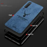 SUNNY FASHION Deer Series Hybrid Fabric Case Flexible  Shockproof Inbuilt Anti-Slip Grip Designer Back Case Cover for Samsung Galaxy A50s / A50 / A30s (Blue)-thumb3