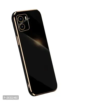 SUNNY FASHION Back Cover for Vivo Y16 Liquid TPU Silicone Shockproof Flexible with Camera Protection Soft Back Cover Case for Vivo Y16 (Black)