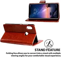 Sunny Fashion Vintage Leather Diary Wallet Card Holder Stand Flip Cover for Samsung Galaxy M10 - Brown-thumb2