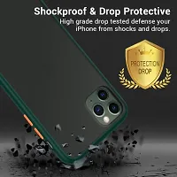 SUNNY FASHION Hard Matte Finish Smoke Case with Soft Side Frame Fit Protective Back Case Cover for iPhone 12 Pro Max [Translucent Ant-Slip Matte] Smoke Dark Green-thumb2