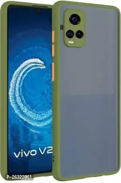 SUNNY FASHION Back Cover for Vivo V20 Hard Matte Finish Smoke Case with Soft Side Frame Fit Protective for (Vivo V20, Lite Green)