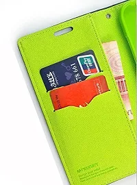 SUNNY FASHION Mercury Goospery Fancy Diary Wallet Flip Case Cover for Sony Experia M4 - Blue-thumb1