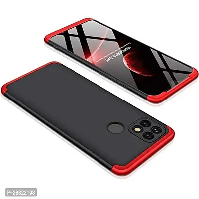 SUNNY FASHION Double Dip Full 360 Degree Protection Matte Hard Back Case Cover for Redmi 9 / Redmi 9C / 9 Activ/Poco C31 (Red)-thumb3