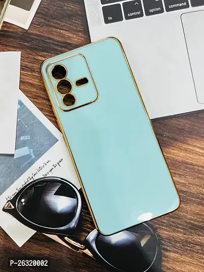 SUNNY FASHION Back Cover for Vivo V23 5G Liquid TPU Silicone Shockproof Flexible with Camera Protection Soft Back Cover Case for Vivo V23 5G (Mint Green)-thumb0