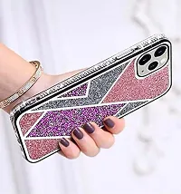 SUNNY FASHION Premium Glitter Shockproof Back Case Cover Compatible with iPhone 12 Pro Max (Pink)-thumb1