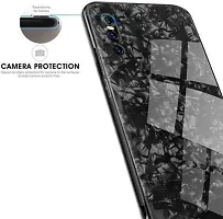 SUNNY FASHION Back Case Cover for Vivo V15 Pro Marble Finish Glass for Vivo V15 Pro - Black-thumb2