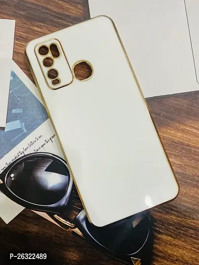 SUNNY FASHION Back Cover for Vivo Y30/Y50 Liquid TPU Silicone Shockproof Flexible with Camera Protection Soft Back Cover Case for Vivo Y30/Y50 (White)