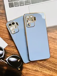 SUNNY FASHION Back Cover for Oppo F19 Pro Liquid TPU Silicone Shockproof Flexible with Camera Protection Soft Back Cover Case for Oppo F19 Pro (Dark Blue)-thumb1