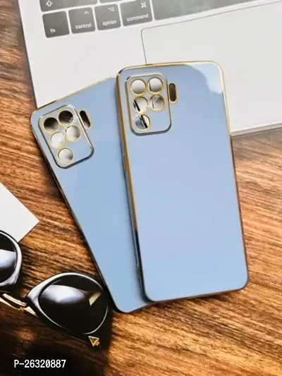 SUNNY FASHION Back Cover for Oppo F19 Pro Liquid TPU Silicone Shockproof Flexible with Camera Protection Soft Back Cover Case for Oppo F19 Pro (Dark Blue)-thumb2