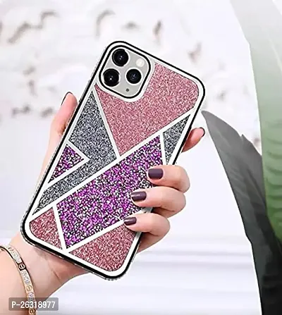 SUNNY FASHION Premium Glitter Shockproof Back Case Cover Compatible with iPhone 12 Pro Max (Pink)-thumb3