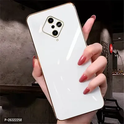 SUNNY FASHION Back Cover for Vivo S1 Pro Liquid TPU Silicone Shockproof Flexible with Camera Protection Soft Back Case Cover for Vivo S1 Pro (White)-thumb2