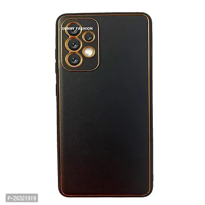 SUNNY FASHION Back Case Cover for Samsung Galaxy A72 Electroplated Leather Shockproof Armor Camera Protection Back Case for Samsung Galaxy A72 (Black)-thumb2