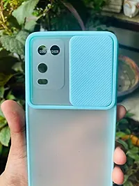 SUNNY FASHION Back Cover for Oppo A54 Camera Lens Slide Protection Matte Stylish Latest Back Case Cover for Oppo A54 (Mint Green)-thumb3