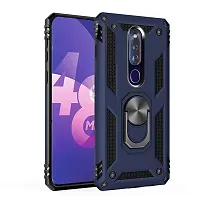 Sunny Fashion Dual Layer Tough Rugged Ring Holder Stand Armor Shockproof Drop Protection Case Cover?for Oppo F11 Pro - Blue-thumb1