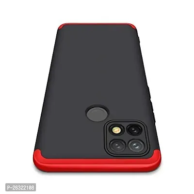 SUNNY FASHION Double Dip Full 360 Degree Protection Matte Hard Back Case Cover for Redmi 9 / Redmi 9C / 9 Activ/Poco C31 (Red)-thumb4