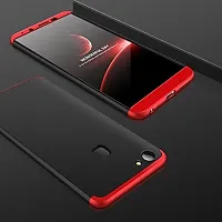 SUNNY FASHION Back Case Cover for Vivo V7 Plus 3-in-1 360 Degree Protection Anti Slip Super Slim Back Cover for Vivo V7 Plus (Black and Red)-thumb2