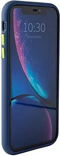 SUNNY FASHION Hard Matte Finish Smoke Case with Soft Side Frame Fit Protective Back Case Cover for OnePlus 7T [Translucent Ant-Slip Matte] Smoke Blue-thumb1