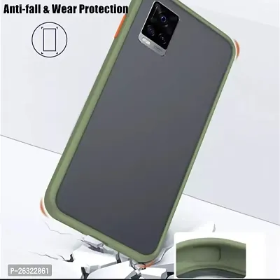 SUNNY FASHION Back Cover for Vivo V20 Hard Matte Finish Smoke Case with Soft Side Frame Fit Protective for (Vivo V20, Lite Green)-thumb3