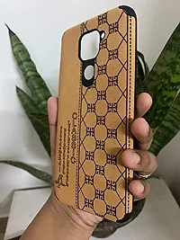 SUNNY FASHION Back Case for Redmi Note 9 Camera Protection Shockproof Slim Leather Back Case Cover for Redmi Note 9 (Light Brown)-thumb2