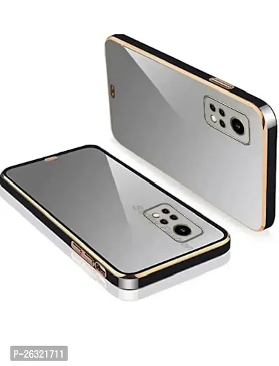 SUNNY FASHION Back Cover for Redmi Note 11 / Note 11s Premium Electroplated Soft Silicone Transparent Straight Crystal Clear Back Case Cover for Redmi Note 11 / Note 11s (Black)