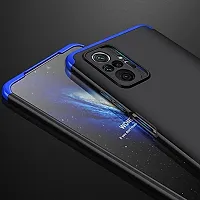 SUNNY FASHION Double Dip 3-in-1 Full 360 Protection Back Case Cover for Redmi Note 10 Pro/Note 10 Pro Max (Blue)-thumb1