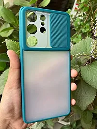 SUNNY FASHION Back Cover for Samsung Galaxy A52 Camera Lens Slide Protection Stylish Matte Back Case Cover for Samsung Galaxy A52 (Dark Green)-thumb1