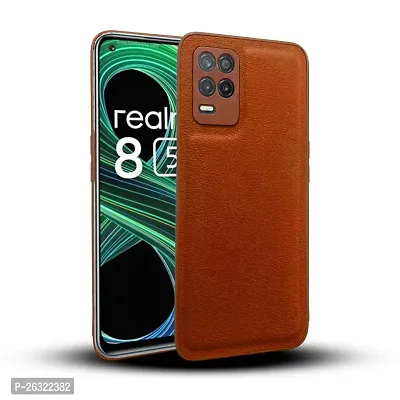 SUNNY FASHION Back Case Cover for Realme 8 5G/8s 5G | Leather Shockproof Camera Protection | Anti-Slip Grip Back Cover forRealme 8 5G/8s 5G (Brown)
