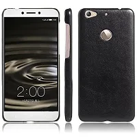 Sunny Fashion Cowboy Leather Back Case Cover for LeEco Letv 1s - Black-thumb1