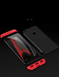 SUNNY FASHION Back Case Cover for Vivo V7 Plus 3-in-1 360 Degree Protection Anti Slip Super Slim Back Cover for Vivo V7 Plus (Black and Red)-thumb4