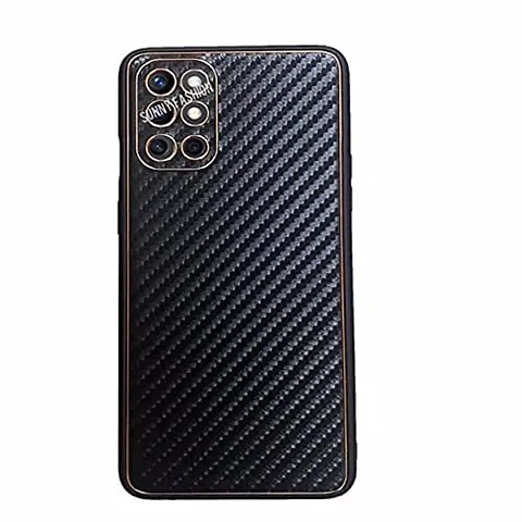 SUNNY FASHION Shockproof Carbon Fiber Armor Camera Protection Back Case Cover for OnePlus 8T / OnePlus 9R