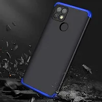 Sunny Fashion Double Dip Full 360 Degree Protection Matte Hard Back Case Cover for Redmi 9 / Redmi 9C / 9 Activ / Poco C31 (Blue)-thumb1