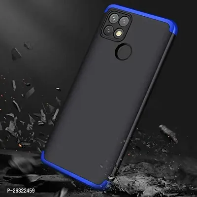 Sunny Fashion Double Dip Full 360 Degree Protection Matte Hard Back Case Cover for Redmi 9 / Redmi 9C / 9 Activ / Poco C31 (Blue)-thumb2