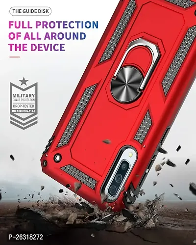 Sunny Fashion Dual Layer Tough Rugged Ring Holder Stand Armor Shockproof Drop Protection Case Cover?for Vivo S1 - Red-thumb4