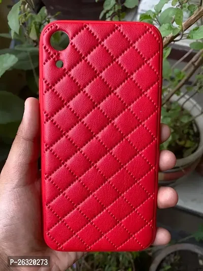 SUNNY FASHION Premium Shockproof Leather Back Case Cover Compatible with iPhone XR (Red)